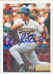 Pat Listach Signed 1993 Bowman Baseball Card - Milwaukee Brewers - PastPros