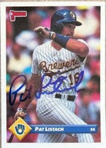 Pat Listach Signed 1993 Donruss Baseball Card - Milwaukee Brewers