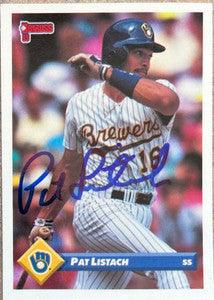 Pat Listach Signed 1993 Donruss Baseball Card - Milwaukee Brewers - PastPros