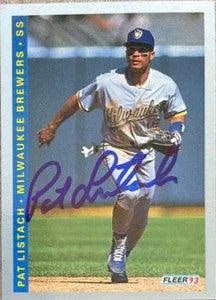 Pat Listach Signed 1993 Fleer Baseball Card - Milwaukee Brewers
