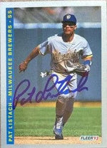 Pat Listach Signed 1993 Fleer Baseball Card - Milwaukee Brewers