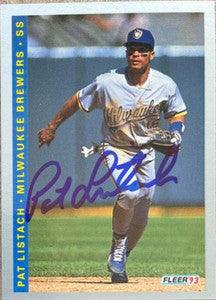 Pat Listach Signed 1993 Fleer Baseball Card - Milwaukee Brewers - PastPros