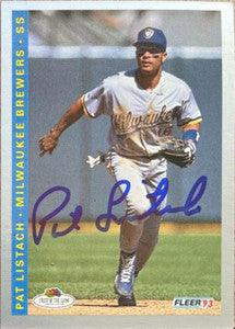 Pat Listach Signed 1993 Fleer Fruit of the Loom Baseball Card - Milwaukee Brewers - PastPros