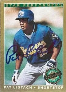 Pat Listach Signed 1993 O - Pee - Chee Premier Baseball Card - Milwaukee Brewers - PastPros