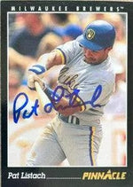 Pat Listach Signed 1993 Pinnacle Baseball Card - Milwaukee Brewers