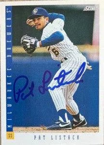 Pat Listach Signed 1993 Score Baseball Card - Milwaukee Brewers #357