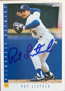 Pat Listach Signed 1993 Score Baseball Card - Milwaukee Brewers #357 - PastPros