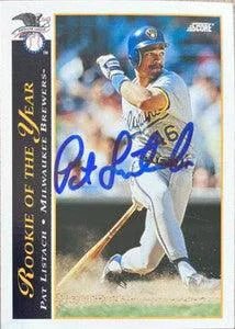 Pat Listach Signed 1993 Score Baseball Card - Milwaukee Brewers #485