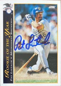 Pat Listach Signed 1993 Score Baseball Card - Milwaukee Brewers #485 - PastPros