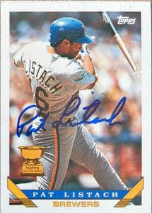 Pat Listach Signed 1993 Topps Baseball Card - Milwaukee Brewers - PastPros