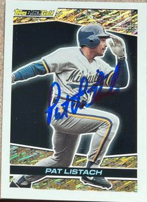 Pat Listach Signed 1993 Topps Black Gold Baseball Card - Milwaukee Brewers - PastPros