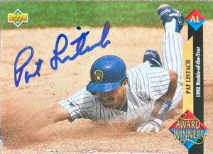 Pat Listach Signed 1993 Upper Deck Award Winners Baseball Card - Milwaukee Brewers - PastPros
