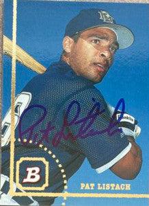 Pat Listach Signed 1994 Bowman Baseball Card - Milwaukee Brewers - PastPros