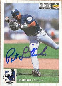 Pat Listach Signed 1994 Collector's Choice Baseball Card - Milwaukee Brewers - PastPros