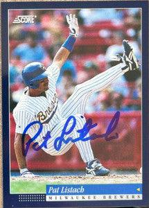 Pat Listach Signed 1994 Score Baseball Card - Milwaukee Brewers - PastPros