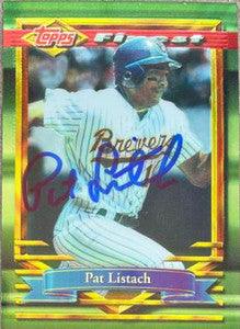 Pat Listach Signed 1994 Topps Finest Baseball Card - Milwaukee Brewers - PastPros