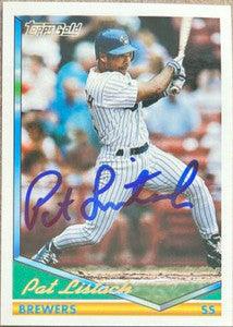 Pat Listach Signed 1994 Topps Gold Baseball Card - Milwaukee Brewers - PastPros