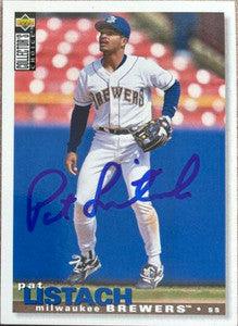 Pat Listach Signed 1995 Collector's Choice Baseball Card - Milwaukee Brewers - PastPros