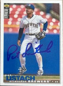 Pat Listach Signed 1995 Collector's Choice Baseball Card - Milwaukee Brewers - PastPros