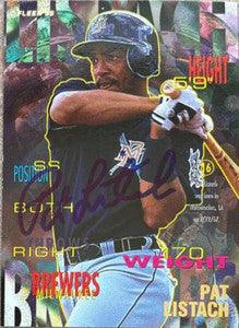 Pat Listach Signed 1995 Fleer Baseball Card - Milwaukee Brewers - PastPros