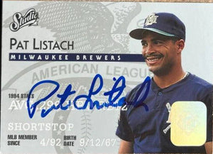 Pat Listach Signed 1995 Studio Baseball Card - Milwaukee Brewers - PastPros