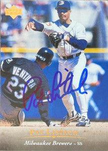 Pat Listach Signed 1995 Upper Deck Baseball Card - Milwaukee Brewers - PastPros