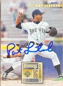 Pat Listach Signed 1996 Donruss Baseball Card - Milwaukee Brewers