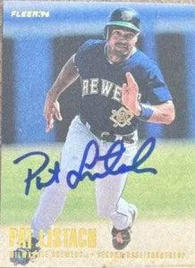 Pat Listach Signed 1996 Fleer Baseball Card - Milwaukee Brewers - PastPros