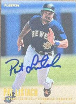 Pat Listach Signed 1996 Fleer Baseball Card - Milwaukee Brewers - PastPros
