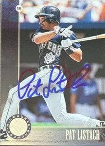 Pat Listach Signed 1996 Leaf Baseball Card - Milwaukee Brewers