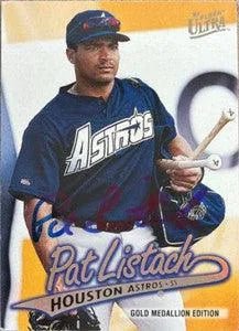 Pat Listach Signed 1997 Fleer Ultra Gold Medallion Baseball Card - Houston Astros