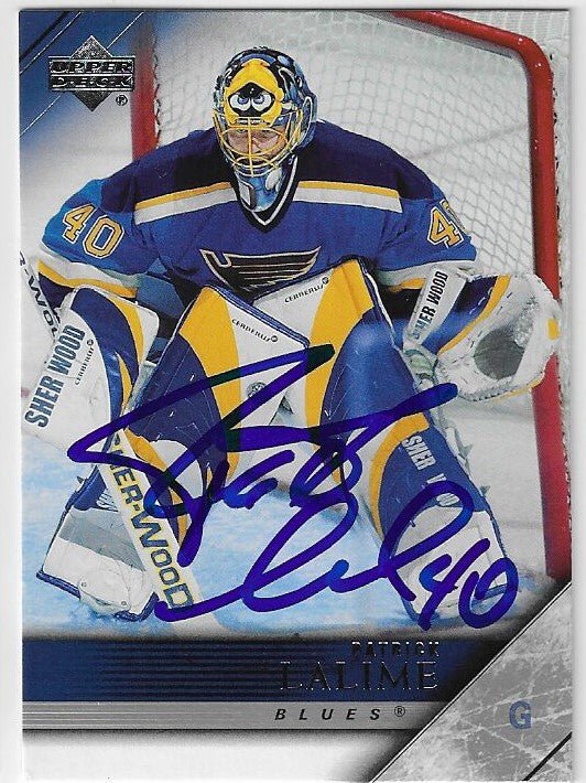 Patrick Lalime Signed 2005-06 Upper Deck Hockey Card - St Louis Blues