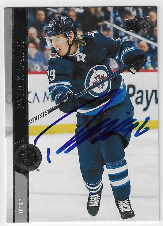 Patrik Laine Signed 2020-21 Upper Deck Hockey Card - Winnipeg Jets