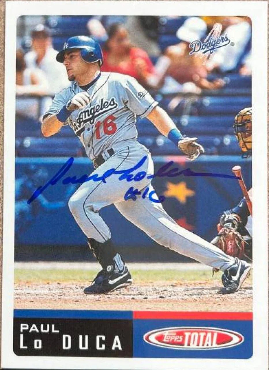 Paul Lo Duca Signed 2002 Topps Total Baseball Card - Los Angeles Dodgers