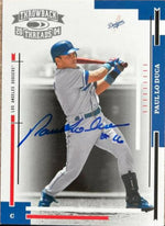 Paul Lo Duca Signed 2004 Donruss Throwback Threads Baseball Card - Los Angeles Dodgers