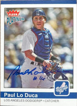 Paul Lo Duca Signed 2004 Fleer Platinum Baseball Card - Los Angeles Dodgers