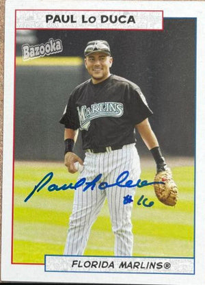Paul Lo Duca Signed 2005 Bazooka Baseball Card - Florida Marlins