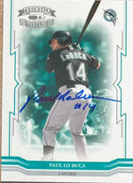 Paul Lo Duca Signed 2005 Donruss Throwback Threads Baseball Card - Florida Marlins