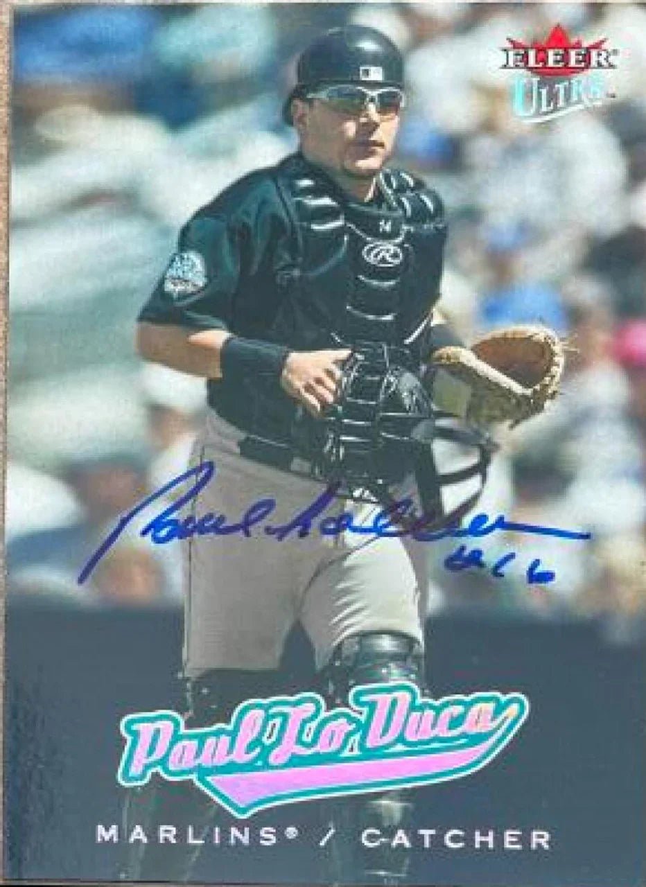 Paul Lo Duca Signed 2005 Fleer Ultra Baseball Card - Florida Marlins