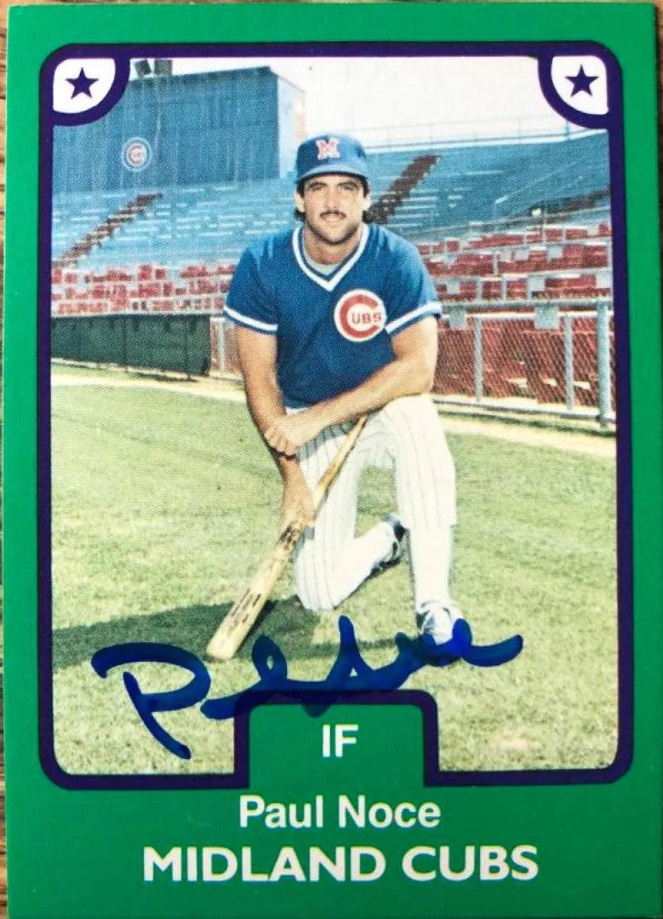 Paul Noce Signed 1984 TCMA Baseball Card - Midland Cubs