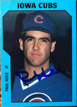 Paul Noce Signed 1985 TCMA Baseball Card - Iowa Cubs