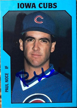 Paul Noce Signed 1985 TCMA Baseball Card - Iowa Cubs