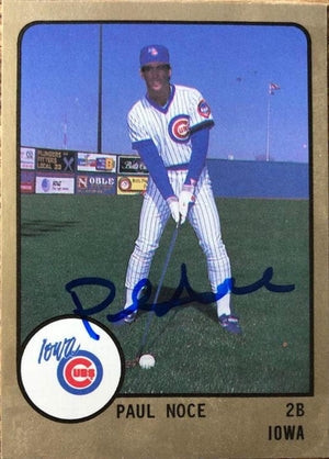 Paul Noce Signed 1988 ProCards Baseball Card - Iowa Cubs - PastPros