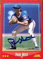 Paul Noce Signed 1988 Score Baseball Card -Chicago Cubs