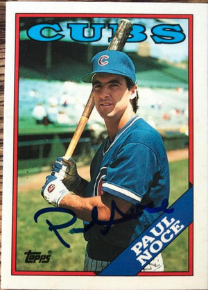 Paul Noce Signed 1988 Topps Tiffany Baseball Card - Chicago Cubs - PastPros