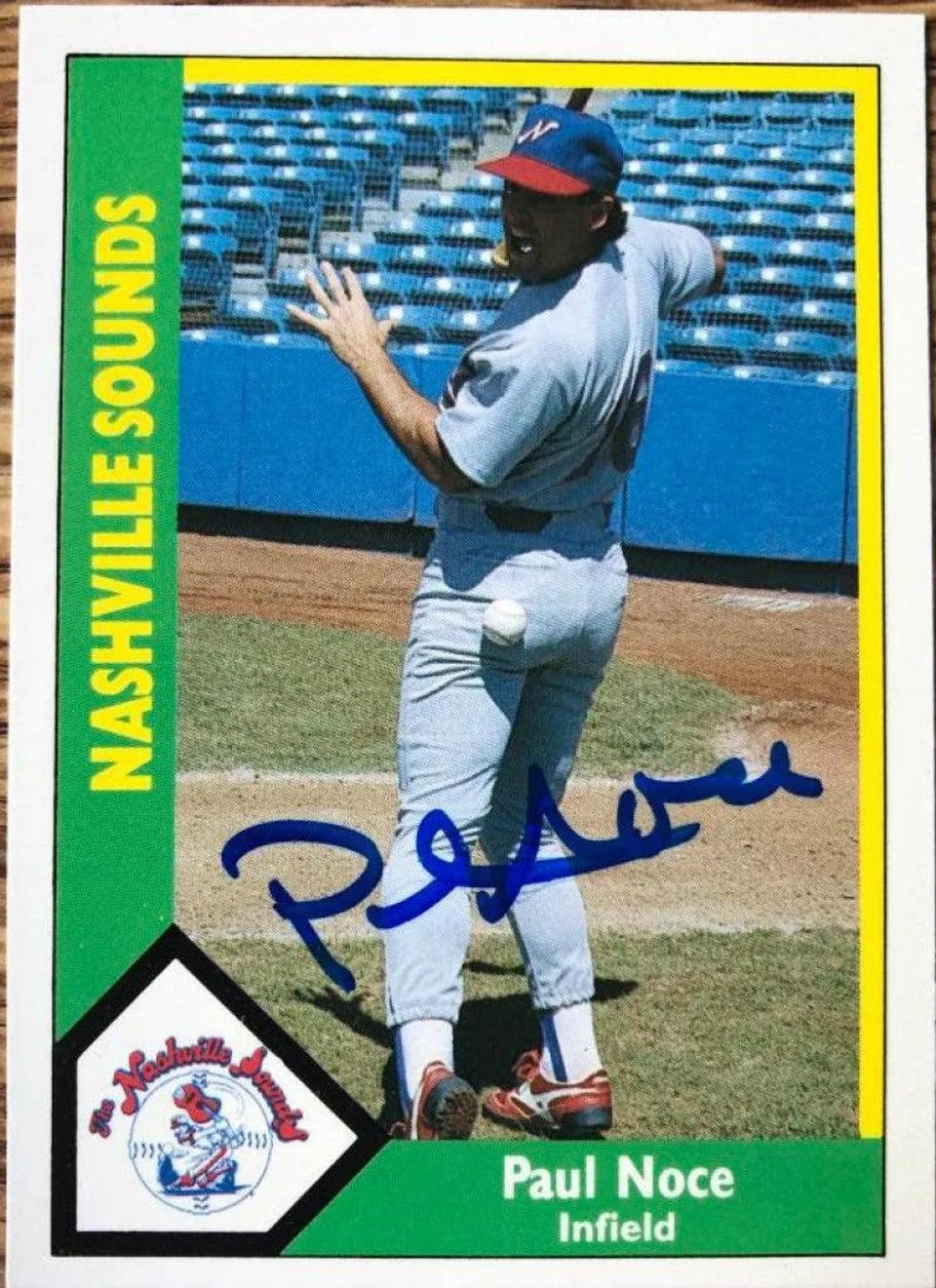 Paul Noce Signed 1990 CMC Baseball Card - Nashville Sounds