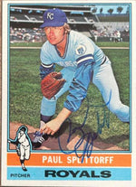 Paul Splittorff Signed 1976 Topps Baseball Card - Kansas City Royals - PastPros