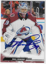 Pavel Francouz Signed 2022-23 Upper Deck Hockey Card - Colorado Avalanche