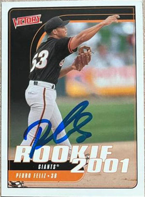 Pedro Feliz Signed 2001 Upper Deck Victory Baseball Card - San Francisco Giants