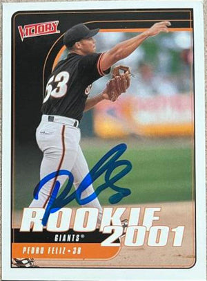 Pedro Feliz Signed 2001 Upper Deck Victory Baseball Card - San Francisco Giants - PastPros